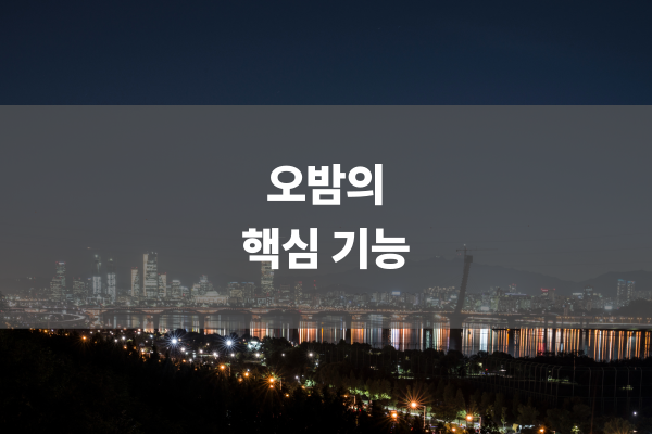 오밤의 핵심 기능